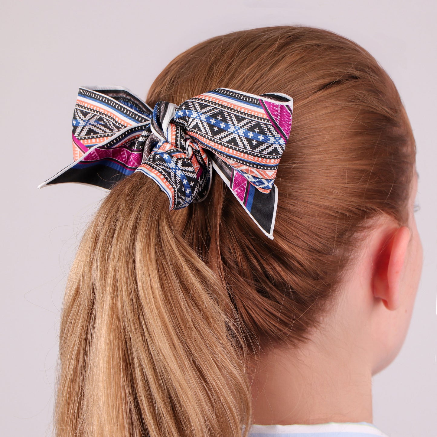 Brown Lithuanian Sashes Design Twilly Scarf Tied Hair CIATAU