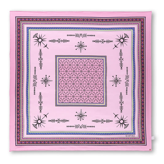 Large Pink Silk Scarf CIATAU