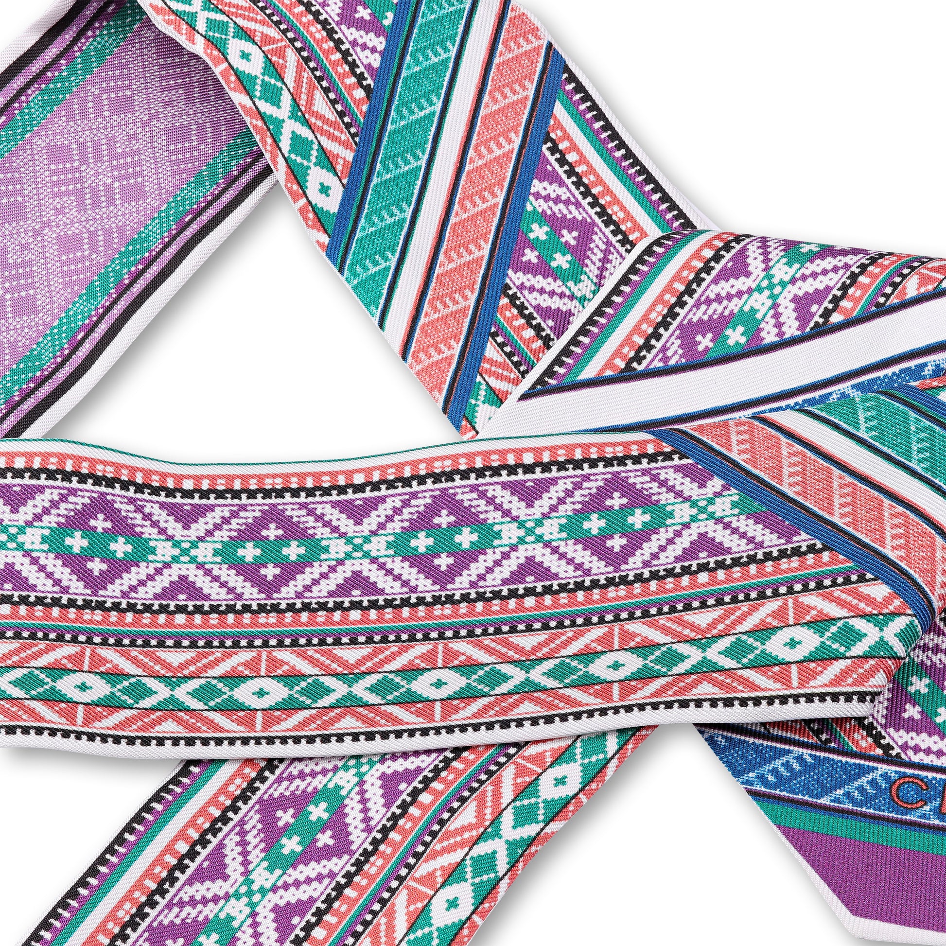 Lilac Baltic Sashes Silk Ribbon Scarf CIATAU