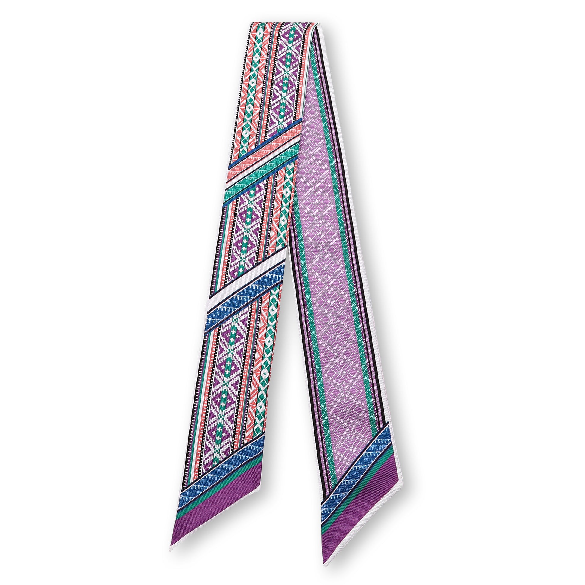 Pink Lithuanian Sashes Design Twilly Scarf Full View CIATAU